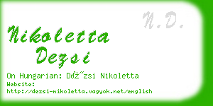 nikoletta dezsi business card